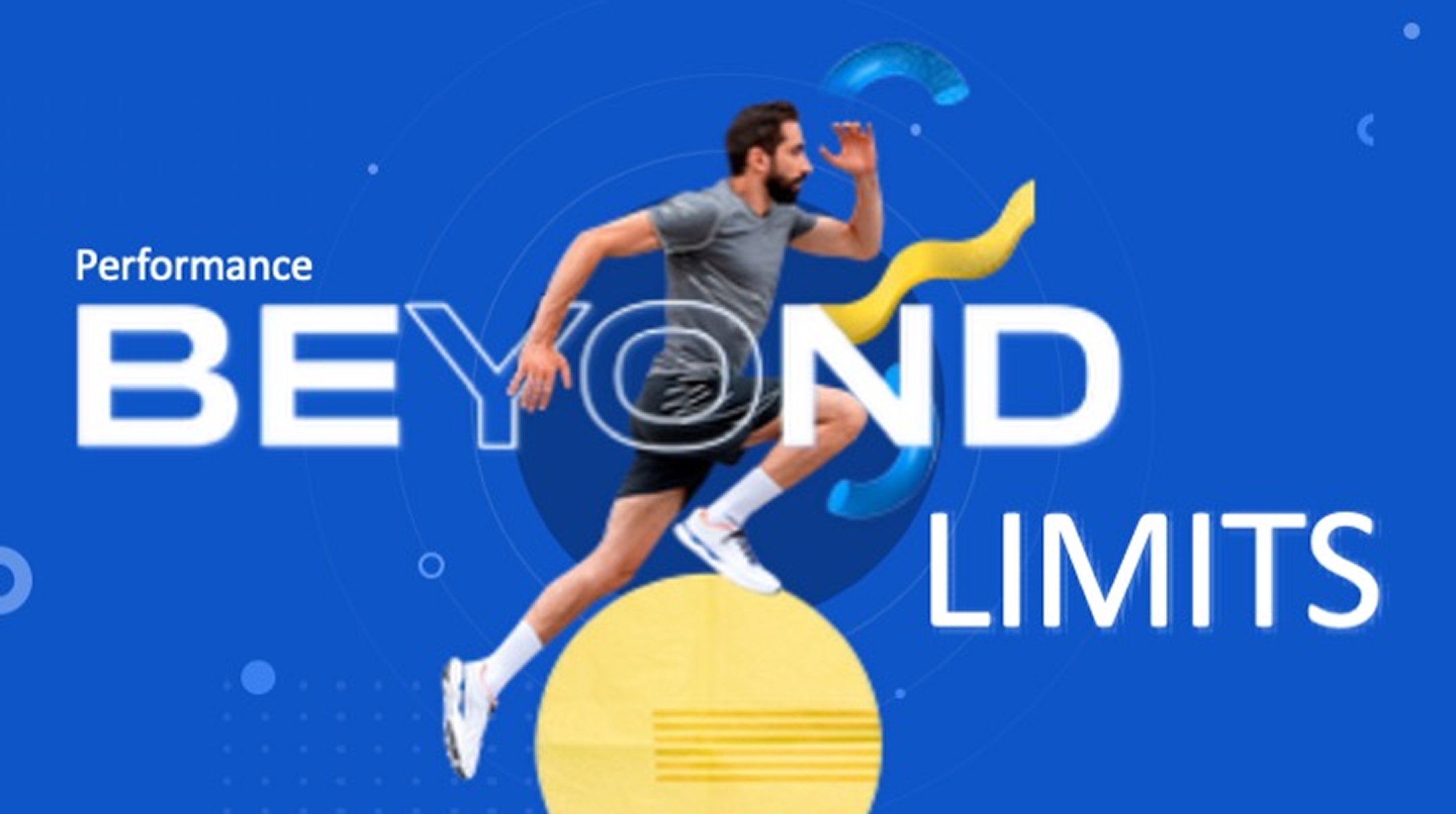 Performance-Beyond-Limits-Presentation-Image Modern sports presentation featuring a runner with the title "Beyond Limits"