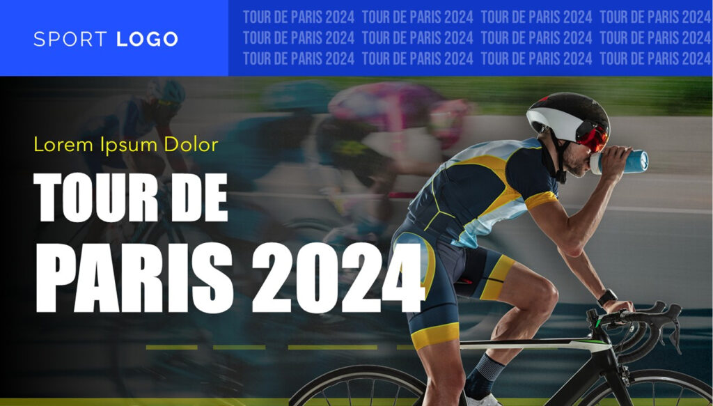 Sports-Event-Presentation Sports presentation cover featuring Tour de Paris cycling event