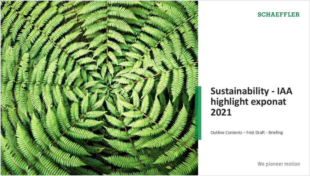 Sustainability-Presentation-Design Sustainability presentation featuring green fern leaves and environmental theme